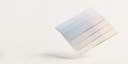 minimalistisch: 4 leicht farbige scheiben